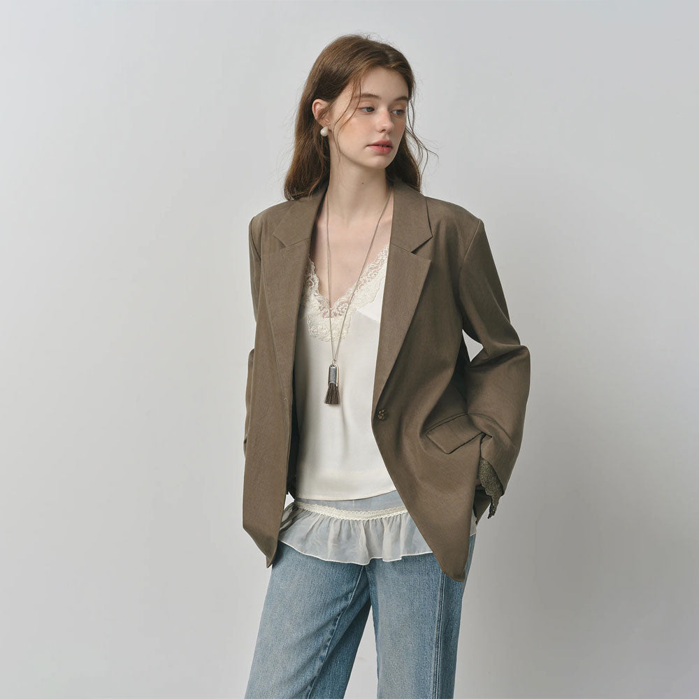 Damska marynarka z koronkowym wykończeniem Polish store