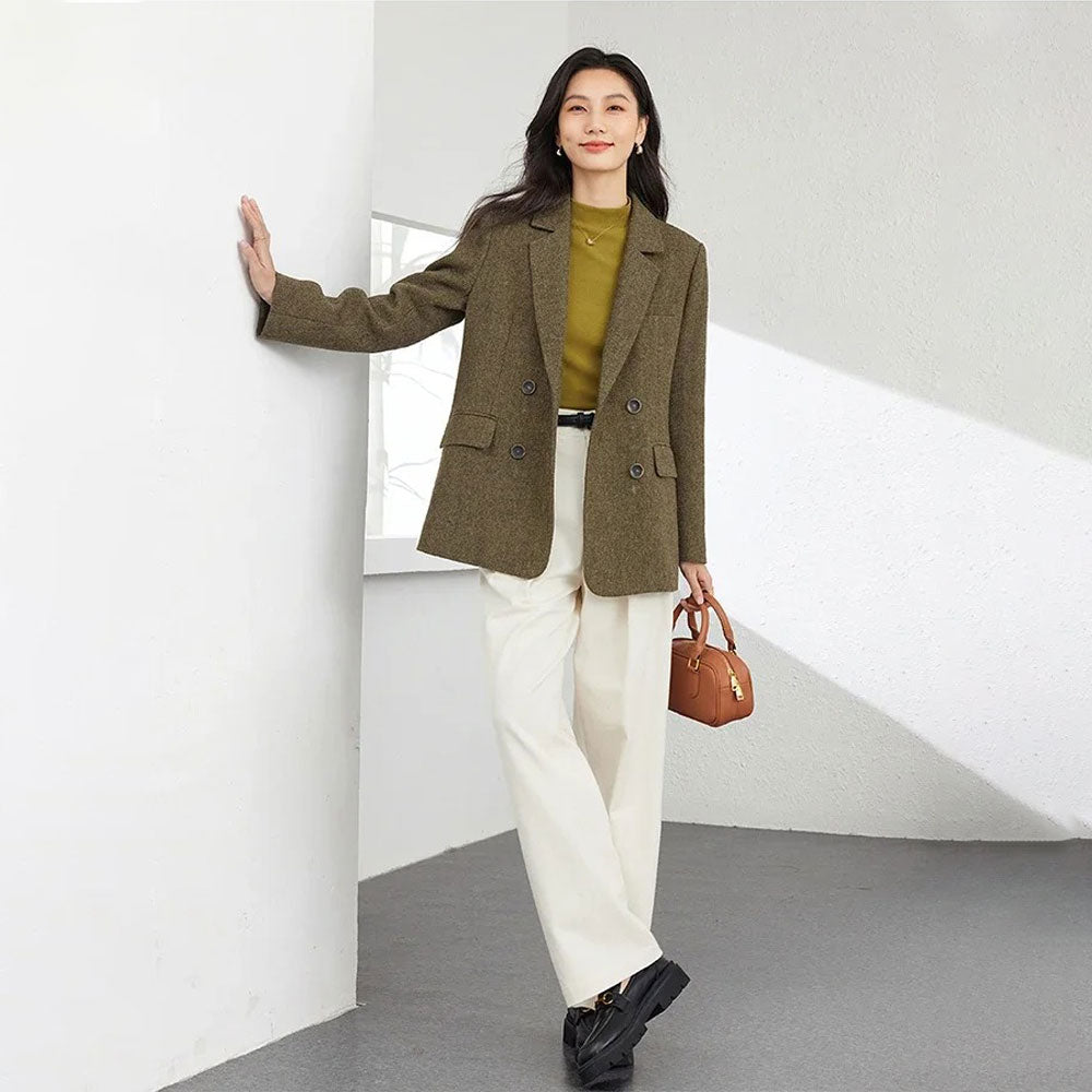 Damska marynarka wełniana casua Polish store