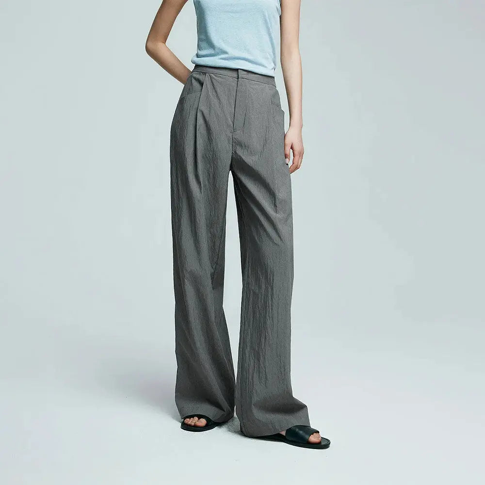 Spodnie damskie proste z elastycznym pasem Polish store