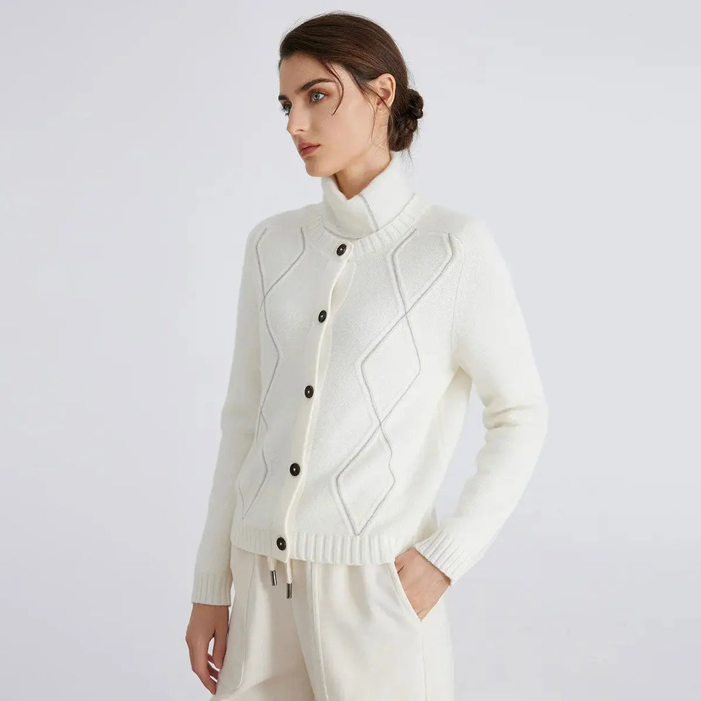 Kardigan wełniany z długim rękawem Polish store