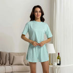 Damska piżama dwuczęściowa w paski Polish store