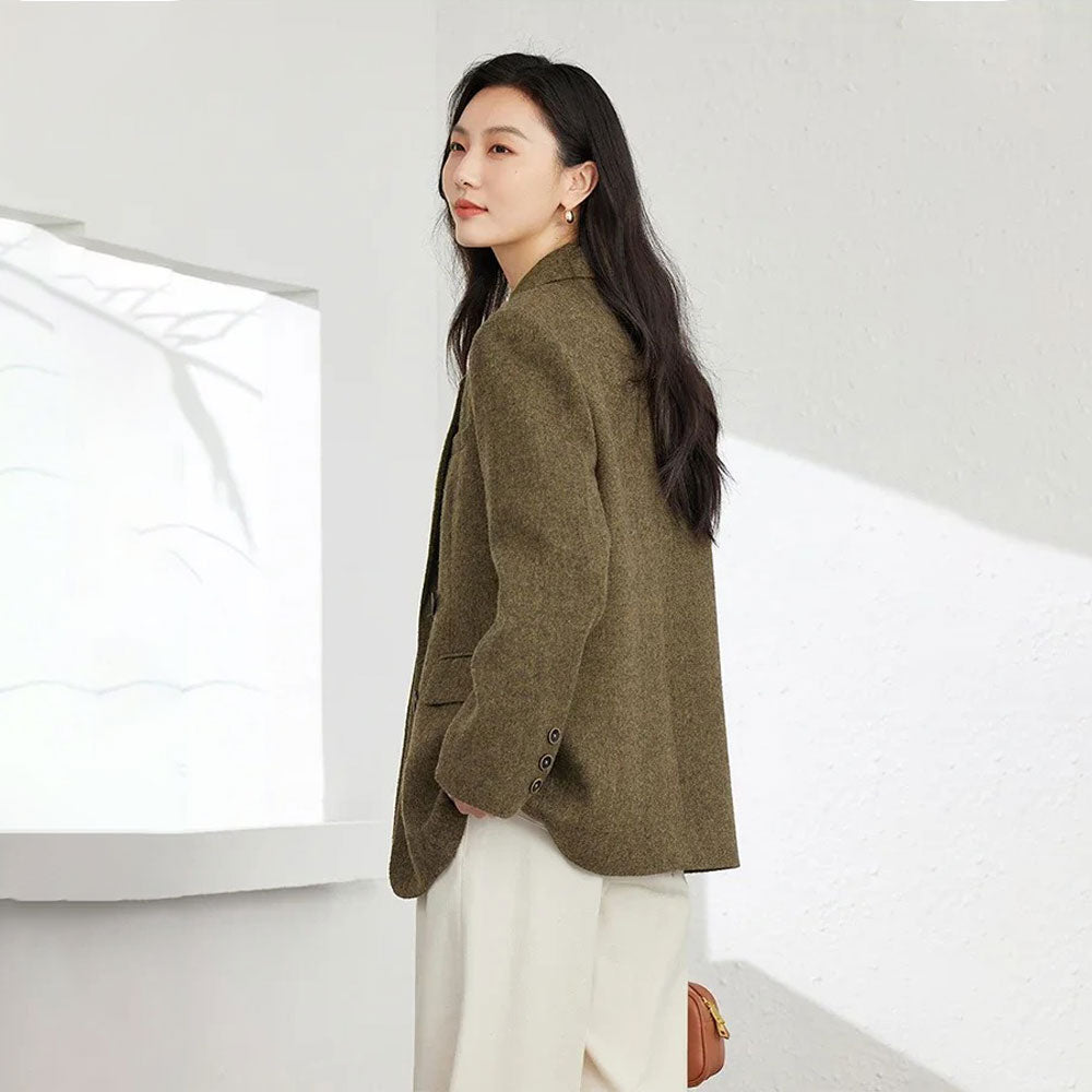 Damska marynarka wełniana casua Polish store