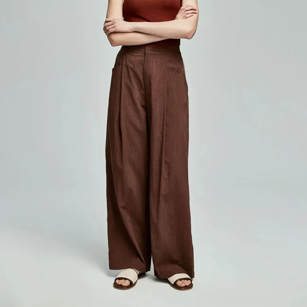 Spodnie damskie proste z elastycznym pasem Polish store