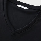 T-shirt minimalistyczny z podwójnym dekoltem Polish store