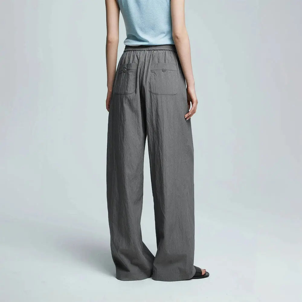 Spodnie damskie proste z elastycznym pasem Polish store