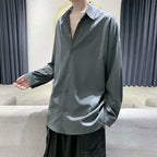 Koszula Męska Zwiewna z Jedwabiu Ice Serce Mody