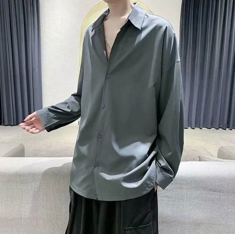 Koszula Męska Zwiewna z Jedwabiu Ice Serce Mody