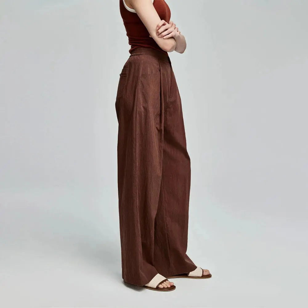 Spodnie damskie proste z elastycznym pasem Polish store