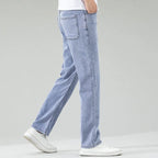 Męskie luźne jeansy z lyocellu Serce Mody