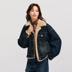 Damska kurtka jeansowa z futerkiem Polish store