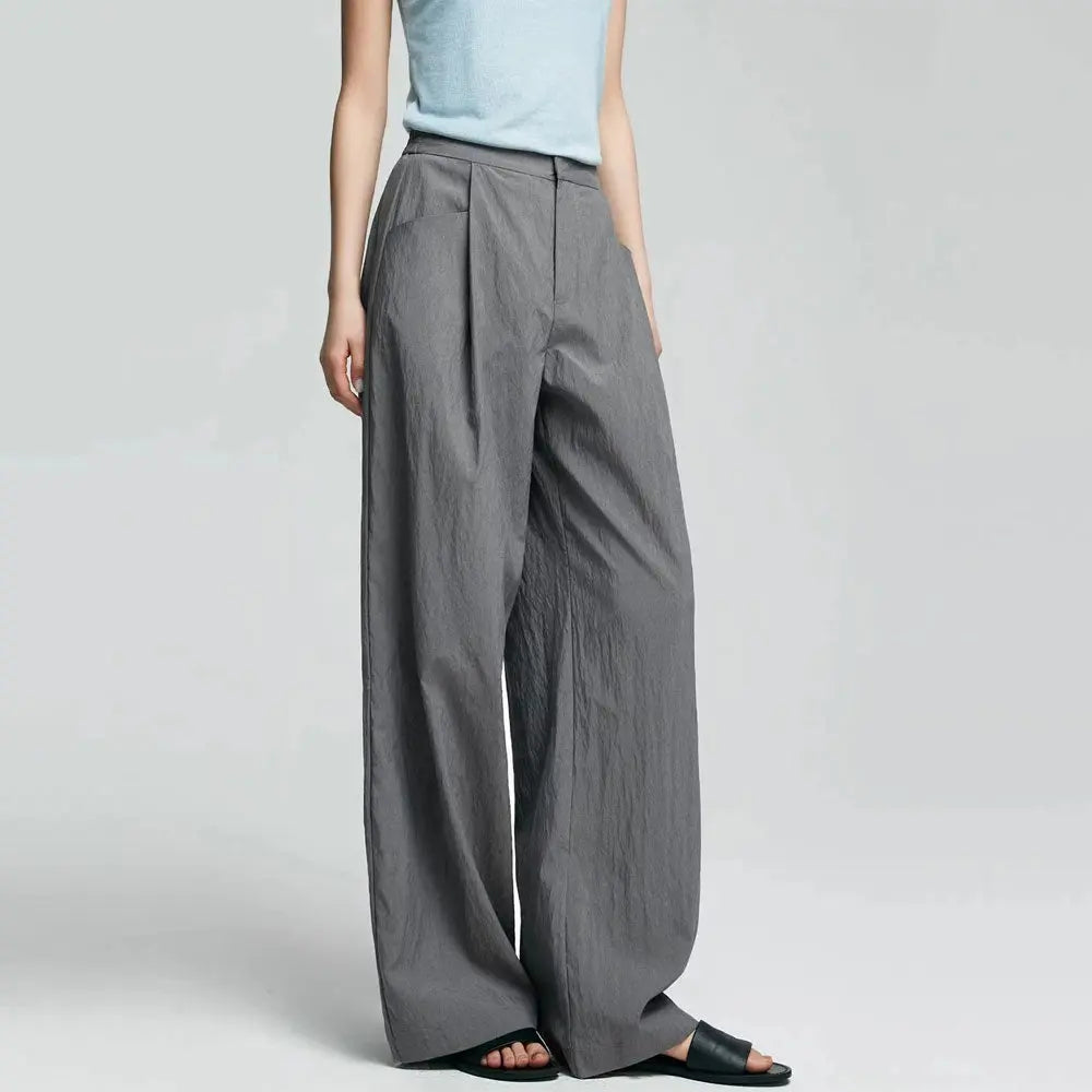 Spodnie damskie proste z elastycznym pasem Polish store