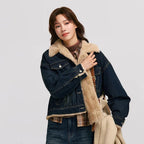 Damska kurtka jeansowa z futerkiem Polish store