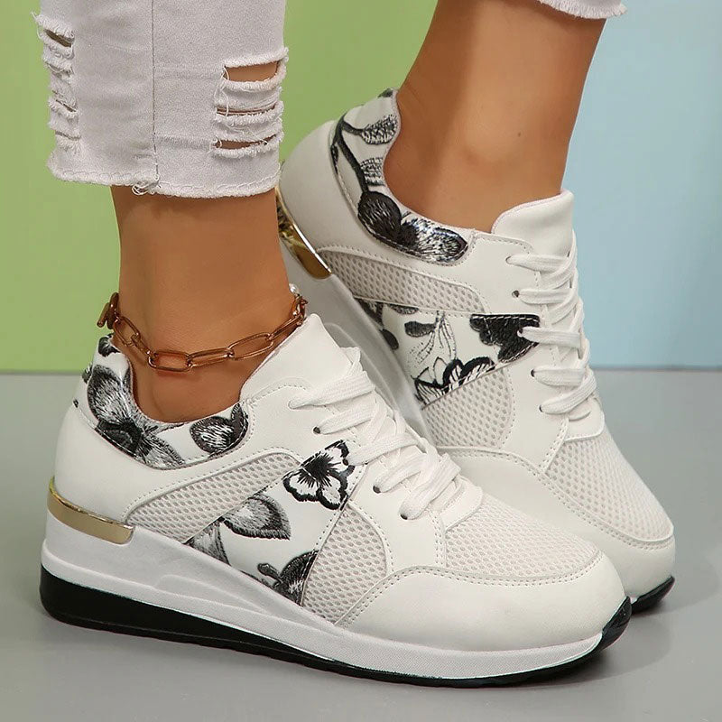 Damskie sportowe sneakersy na koturnie Polish store